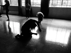 Evangelia Batoglou practicing butoh