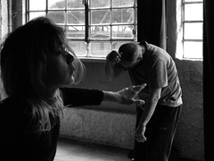 Evangelia Batoglou practicing butoh