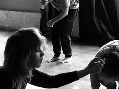 Evangelia Batoglou practicing butoh